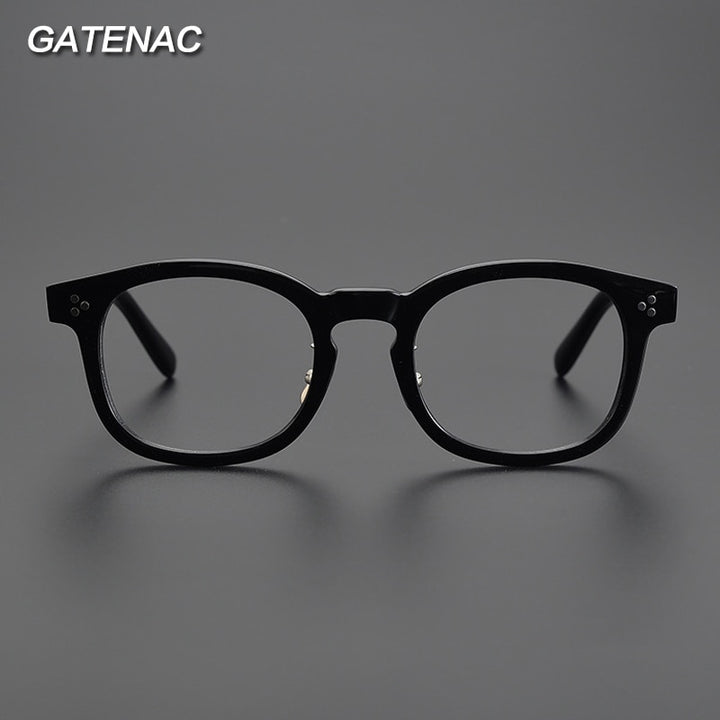 Gatenac Unisex Full Rim Square Acetate Eyeglasses Gxyj1006 Full Rim Gatenac