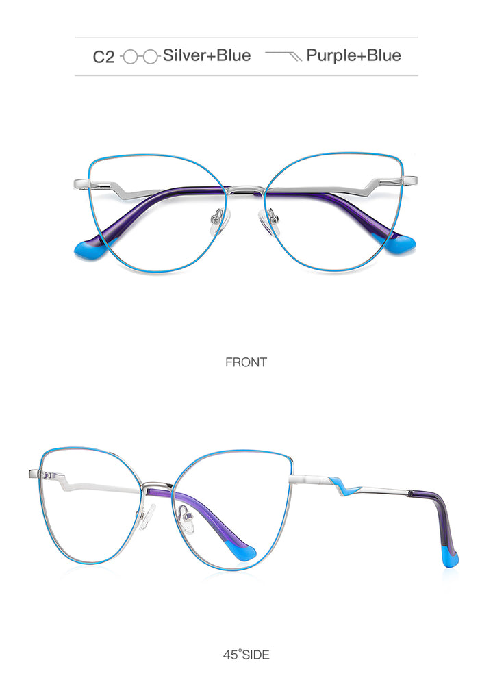 Gmei Women's Full Rim Alloy Cat Eye Frame Eyeglasses 3043 Full Rim Gmei Optical