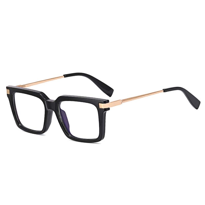 CCspace Unisex Full Rim Square Cat Eye Tr 90 Titanium Eyeglasses 54785 Full Rim CCspace China Black