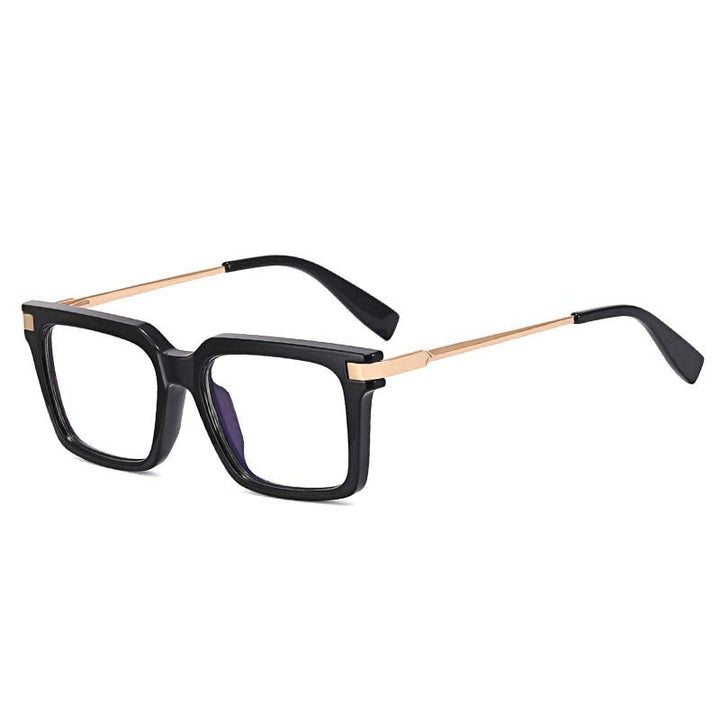 CCspace Unisex Full Rim Square Cat Eye Tr 90 Titanium Eyeglasses 54785 Full Rim CCspace China Black