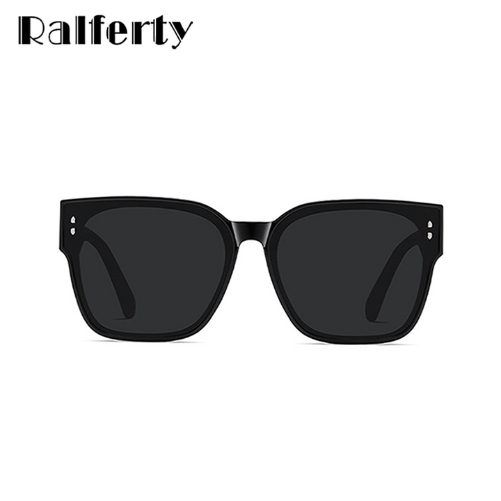 Ralferty Unisex Full Rim Square Tr 90 Acetate Oversized Overlay Sunglasses D7520 Sunglasses Ralferty