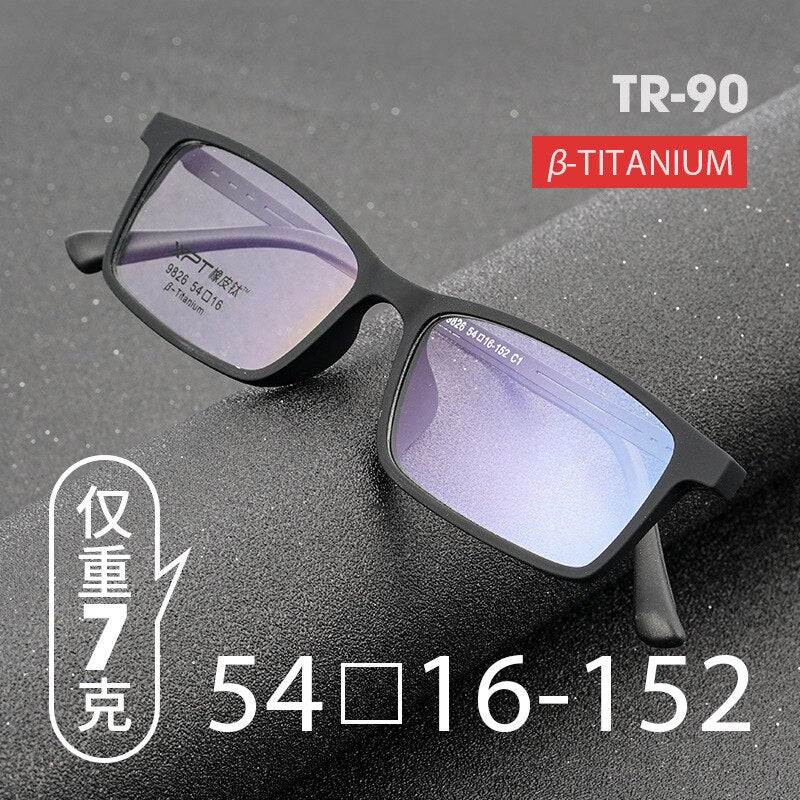 Zirosat Unisex Full Rim Square Tr 90 Titanium Eyeglasses 9826 Full Rim Zirosat