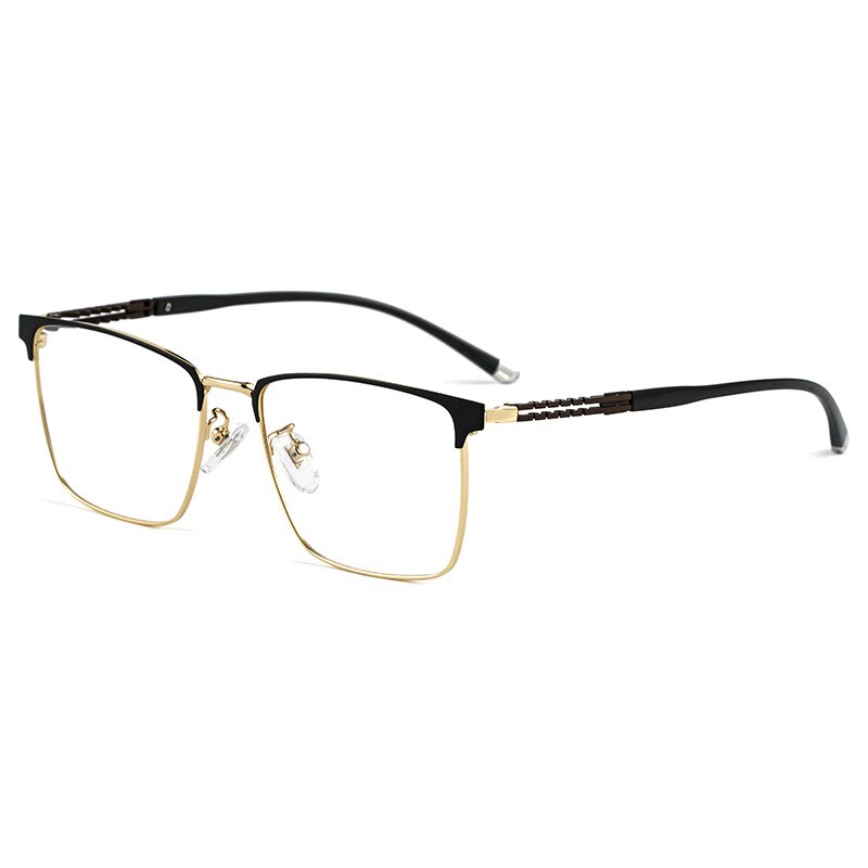 Hotochki Men's Full Rim Square Tr 90 Titanium Frame Eyeglasses T8611t Full Rim Hotochki
