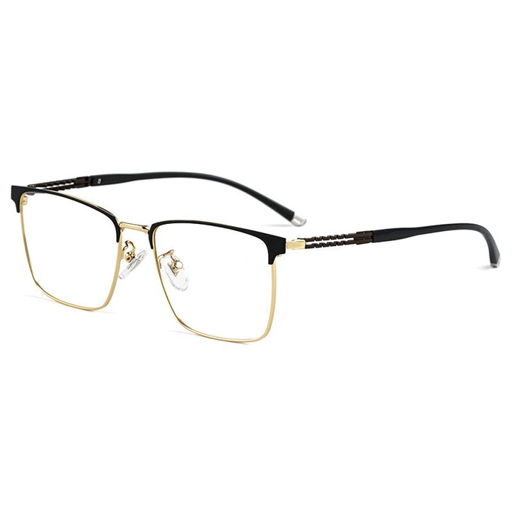 Hotochki Men's Full Rim Square Tr 90 Titanium Frame Eyeglasses T8611t Full Rim Hotochki