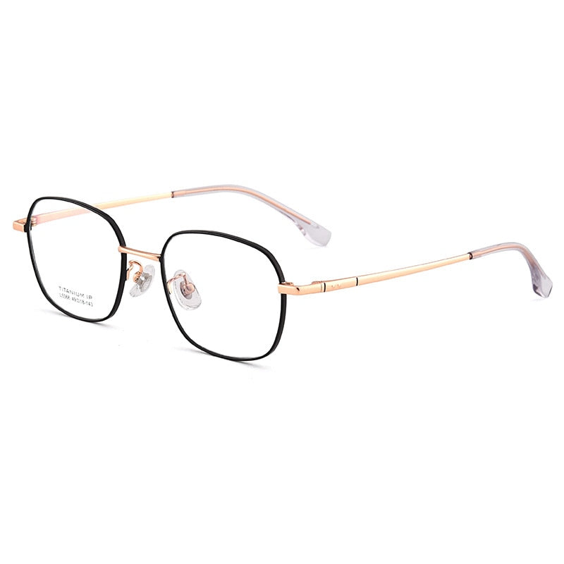 Bclear Unisex Full Rim Small Square Titanium Eyeglasses Lb5366 Full Rim Bclear
