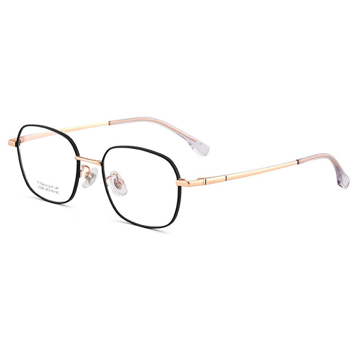 Bclear Unisex Full Rim Small Square Titanium Eyeglasses Lb5366 Full Rim Bclear