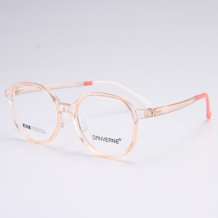 Gmei Unisex Children's Full Rim Round Silicone TR90 Eyeglasses 8603 Full Rim Gmei Optical Brown