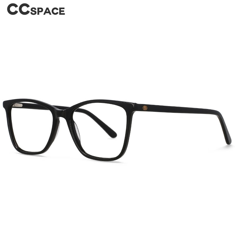 CCspace Unisex Full Rim Square Cat Eye Acetate Eyeglasses 55567 Full Rim CCspace