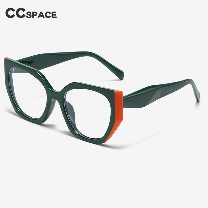 CCspace Unisex Full Rim Square Cat Eye Acetate Eyeglasses 55312 Full Rim CCspace