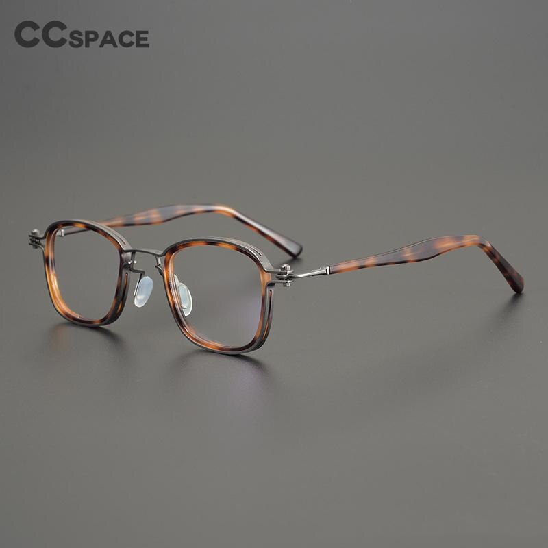 CCspace Unisex Full Rim Square Alloy Eyeglasses 54724 Full Rim CCspace