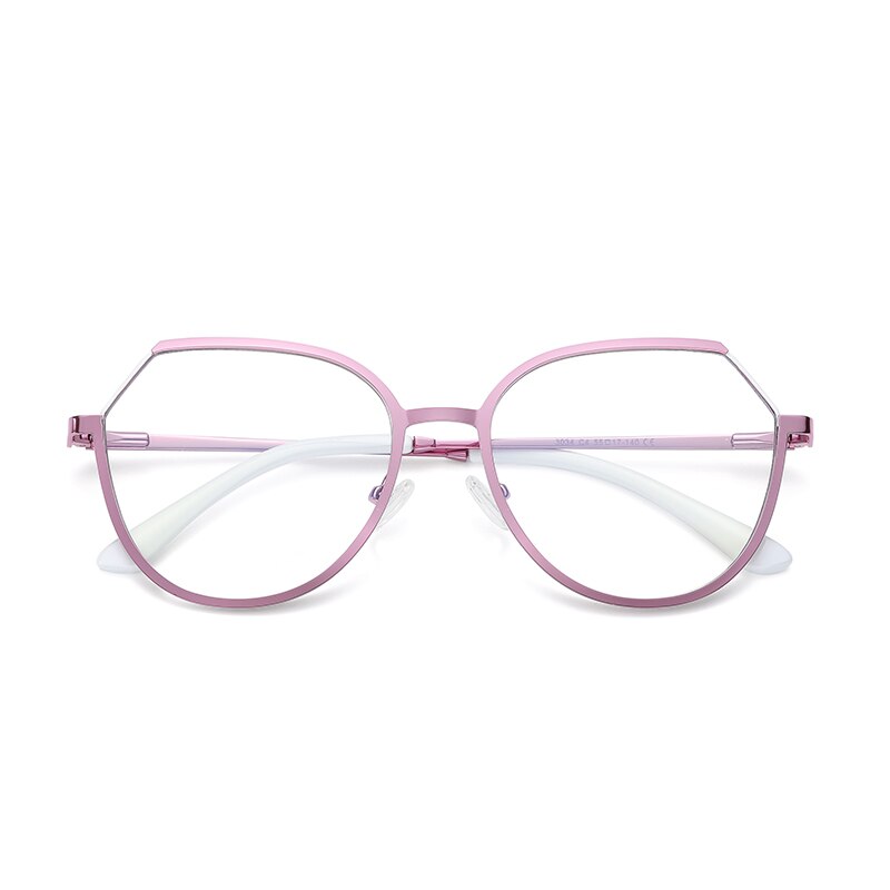 Hotony Women's Full Rim TR 90 Resin Round Alloy Frame Eyeglasses 3034 Full Rim Hotony C4