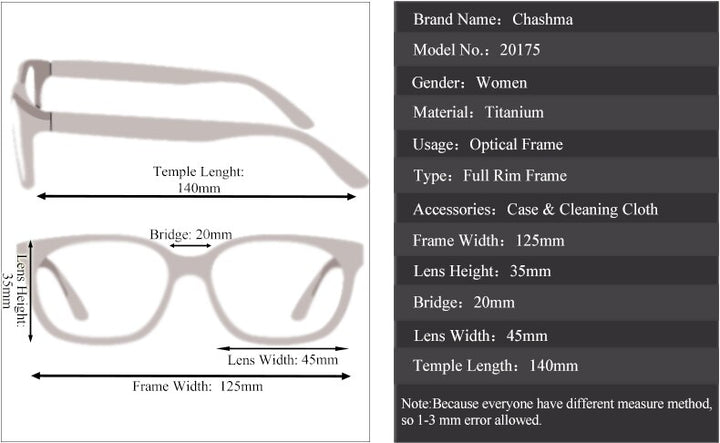 Chashma Ochki Unisex Full Rim Small Round Titanium Eyeglasses 20175 Full Rim Chashma Ochki