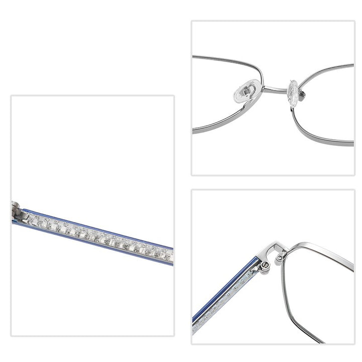 Hotochki Women's Full Rim Polygon TR-90 Resin Alloy Frame Eyeglasses 3004 Full Rim Hotochki