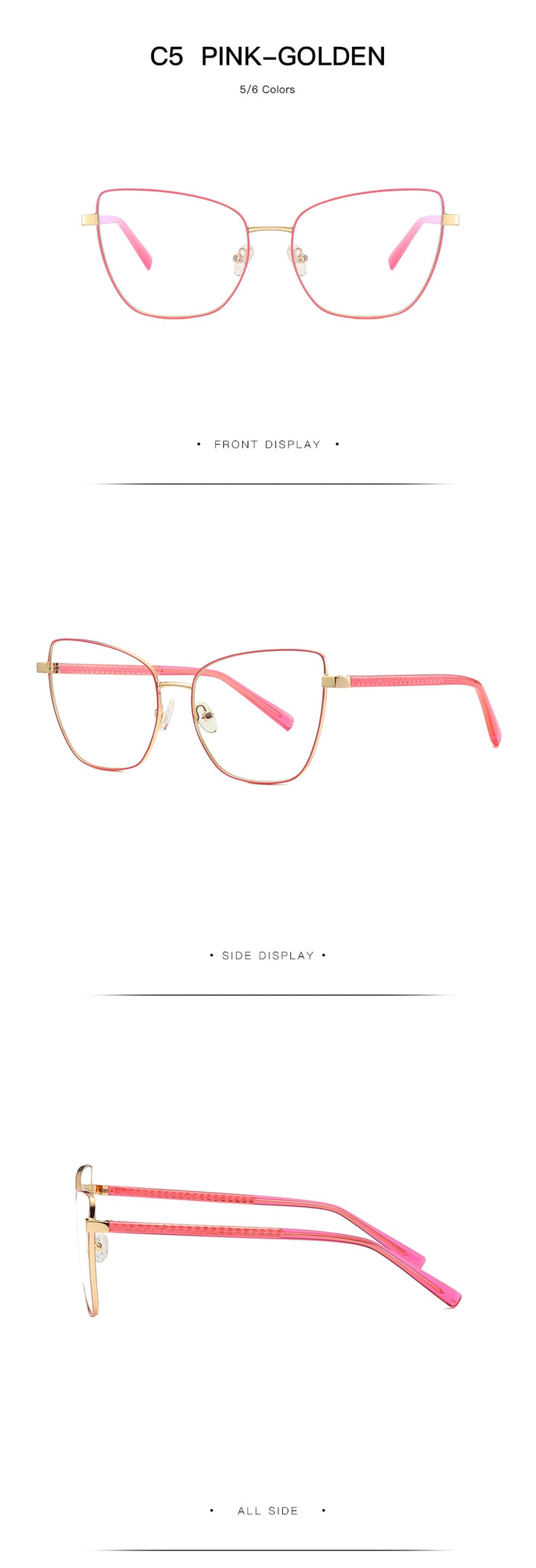 Hotochki Women's Full Rim Cat Eye Alloy Frame Eyeglasses 3003 Full Rim Hotochki
