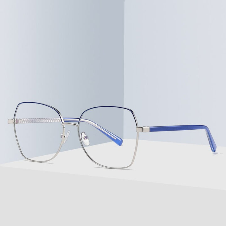 Hotochki Women's Full Rim Polygon TR-90 Resin Alloy Frame Eyeglasses 3004 Full Rim Hotochki