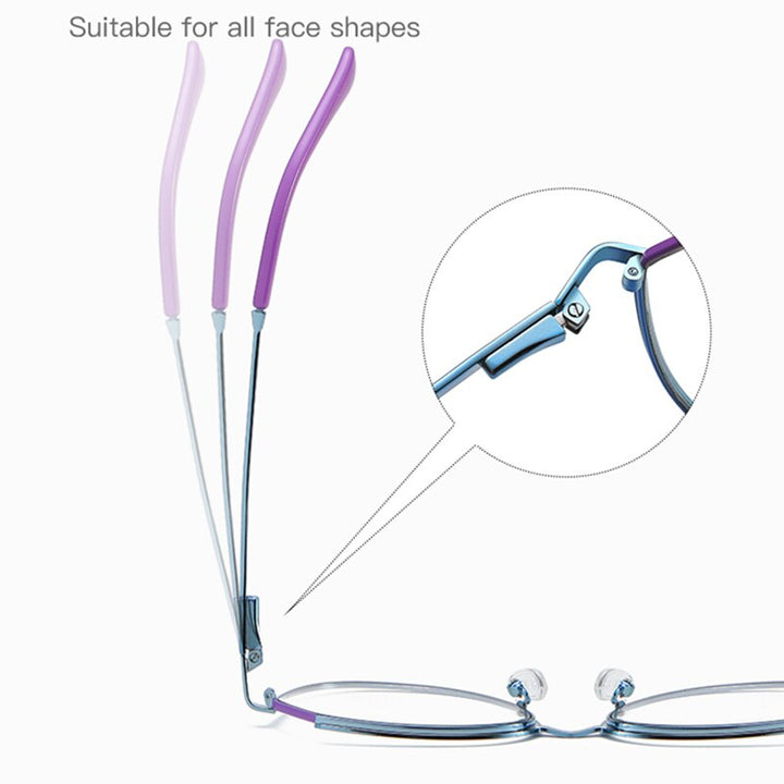 Hotony Women's Full Rim TR 90 Resin Round Alloy Frame Eyeglasses 3034 Full Rim Hotony