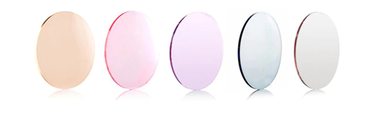 Zirosat Mr-8 Mr-7 Progressive Multifocal 1.67 Index Lenses Color Gradient Red Tint Lenses Zirosat Lenses