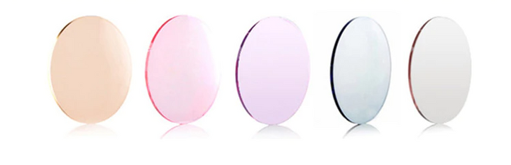 Zirosat Mr-8 Mr-7 Progressive Multifocal 1.67 Index Lenses Color Gradient Red Tint Lenses Zirosat Lenses