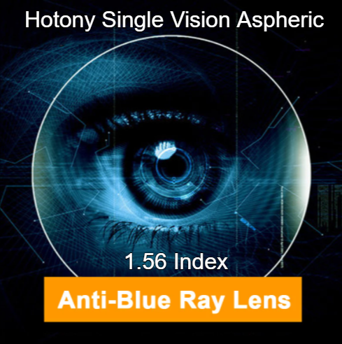 Hotony Single Vision Clear Aspheric Anti Blue Light Lenses Lenses Hotony Lenses 1.56  