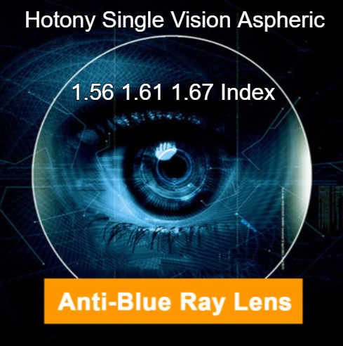 Hotony Single Vision Clear Aspheric Anti Blue Light Lenses Lenses Hotony Lenses   