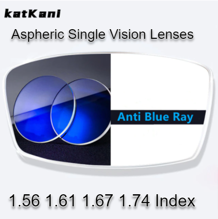 KatKani Aspheric Single Vision Anti Blue Light Clear Lenses Lenses KatKani Eyeglass Lenses   