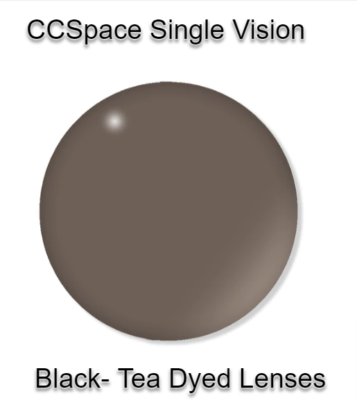 CCSpace Aspheric Single Vision Dyed Acrylic Lenses Lenses CCSpace Lenses 1.56 Black Tea