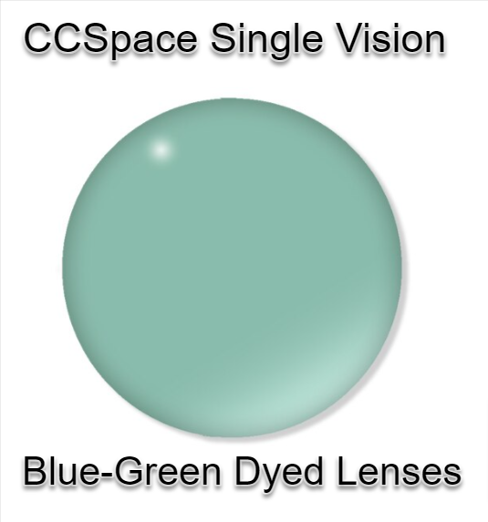 CCSpace Aspheric Single Vision Dyed Acrylic Lenses Lenses CCSpace Lenses 1.56 Blue Green