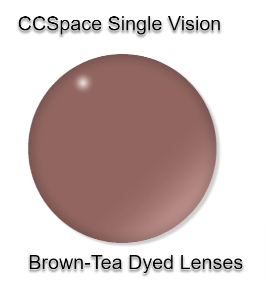 CCSpace Aspheric Single Vision Dyed Acrylic Lenses Lenses CCSpace Lenses 1.56 Brown Tea