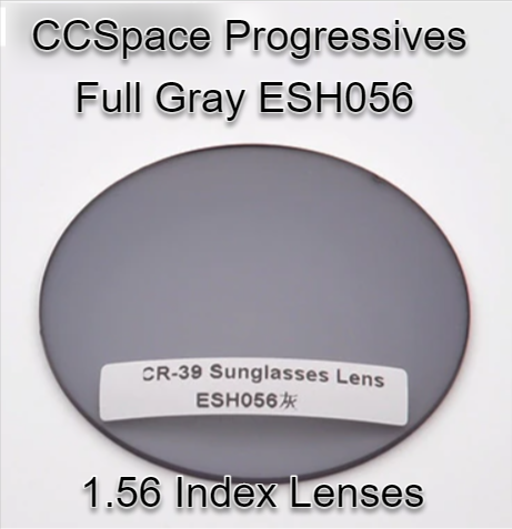 CCSpace Aspheric Progressive Vision Dyed CR-39 Lenses Lenses CCSpace Lenses 1.56 Full Gray ESH056