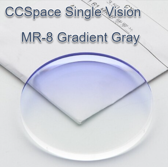 CCSpace Single Vision 1.61 Index MR-8 Tinted Lenses Lenses CCSpace Lenses Gradient Gray