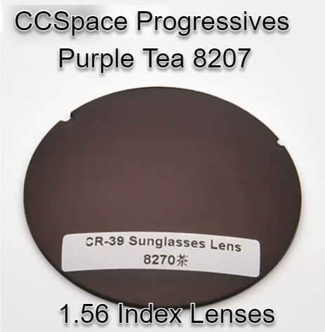 CCSpace Aspheric Progressive Vision Dyed CR-39 Lenses Lenses CCSpace Lenses 1.56 Purple Tea 8207