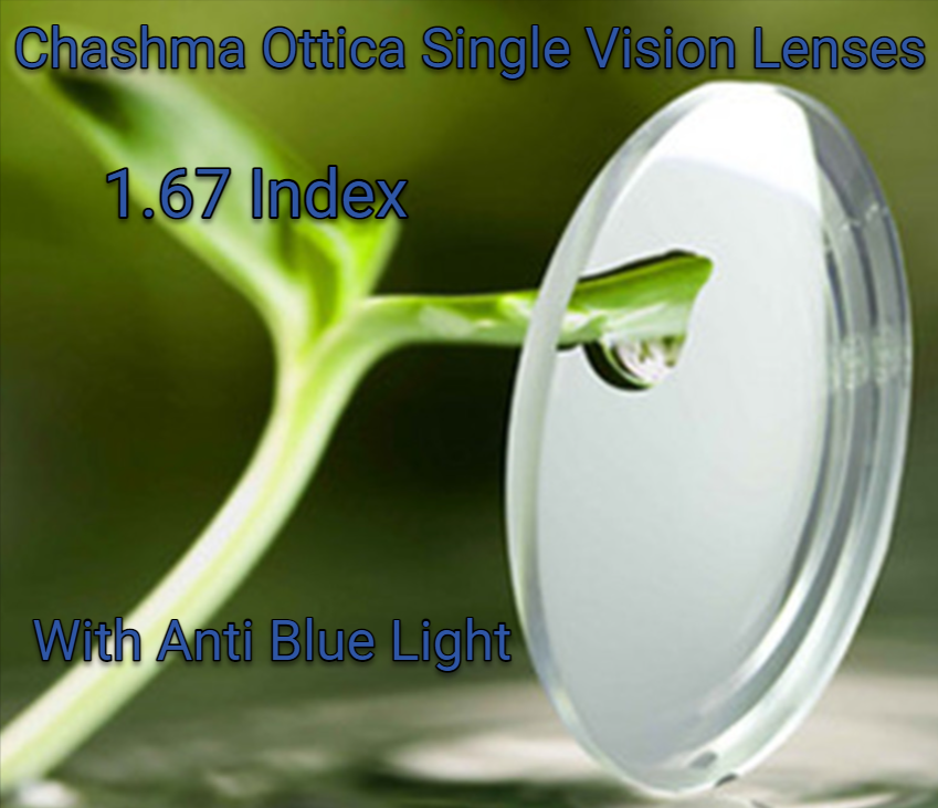 Chashma Ottica 1.67 Index Single Vision Clear Lenses Lenses Chashma Ottica Lenses With Anti Blue Light