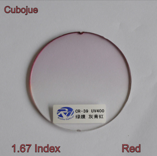 Cubojue Single Vision Gradient Tint Lenses Lenses Cubojue Lenses 1.67 Red