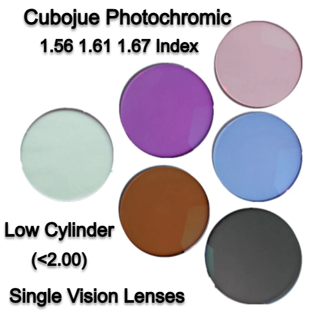 Cubojue Photochromic Low Cylinder Polycarbonate Single Vision Lenses Lenses Cubojue Lenses