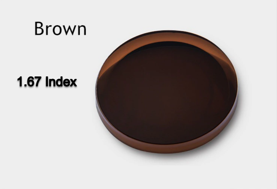 Cubojue Single Vision Polycarbonate Polarized Sunglass Lenses Lenses Cubojue Lenses 1.67 Brown