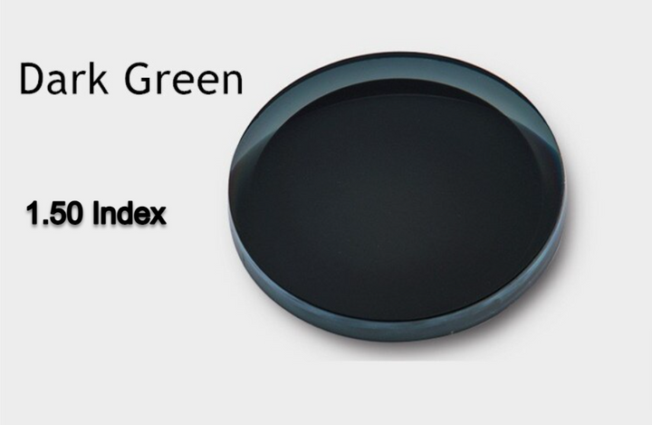Cubojue Single Vision Polycarbonate Polarized Sunglass Lenses Lenses Cubojue Lenses 1.50 Dark Green 