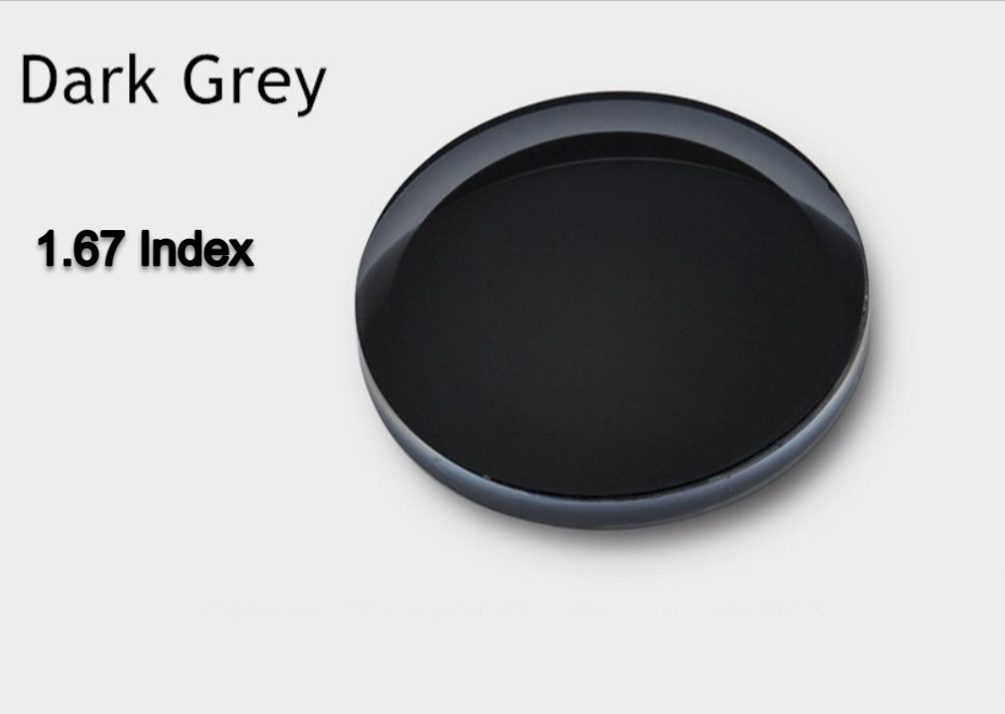 Cubojue Single Vision Polycarbonate Polarized Sunglass Lenses Lenses Cubojue Lenses 1.67 Dark Grey
