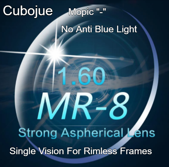 Cubojue Polycarbonate 1.61 Index MR-8 Clear Lenses Lenses Cubojue Lenses Myopic No Anti Blue