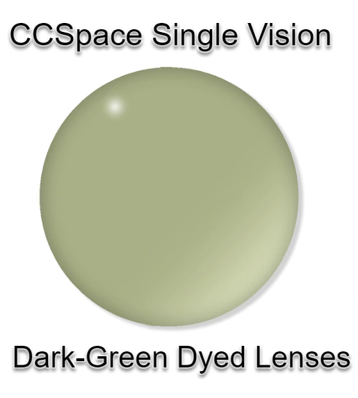 CCSpace Aspheric Single Vision Dyed Acrylic Lenses Lenses CCSpace Lenses 1.56 Dark Green