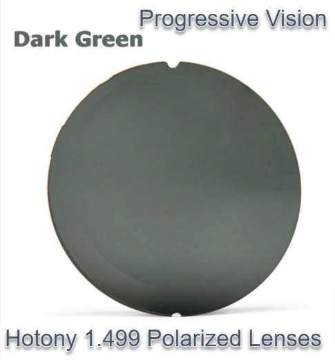 Hotony 1.499 Index Polarized Progressive Lenses Lenses Hotony Lenses Dark Green