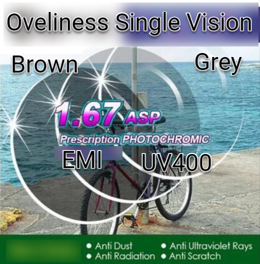 Oveliness 1.67 Index Aspherical Single Vision Photochromic Lenses Lenses Oveliness Lenses   