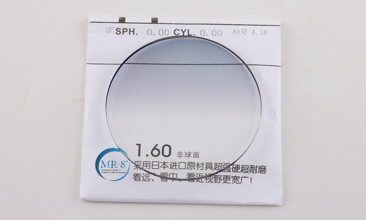 Hdcrafter Progressive M-8 Anti Blue Gradient Tint Lenses Lenses Hdcrafter Eyeglass Lenses 1.61 Gradient Gray
