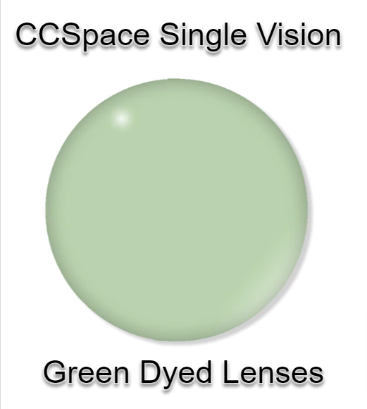 CCSpace Aspheric Single Vision Dyed Acrylic Lenses Lenses CCSpace Lenses 1.56 Green