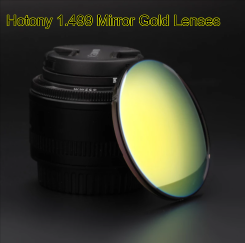 Hotony 1.499 Index Single Vision Mirror Polarized Lenses Lenses Hotony Lenses Mirror Gold