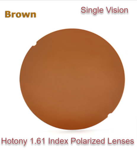 Hotony 1.61 Index Single Vision Polarized Lenses Lenses Hotony Lenses Dark Brown
