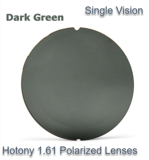 Hotony 1.61 Index Single Vision Polarized Lenses Lenses Hotony Lenses Dark Green