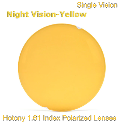 Hotony 1.61 Index Single Vision Polarized Lenses Lenses Hotony Lenses Night Vision Yellow