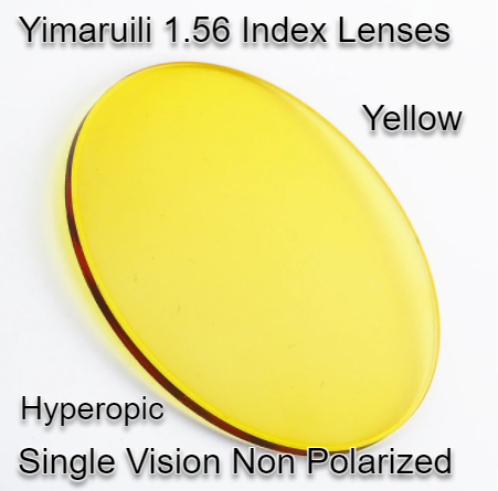 Yimaruili Tinted Asperical Sunglass Lenses Non Polarized Lenses Yimaruili Lenses Hyperopic Yellow  