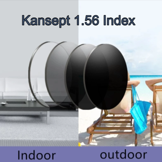 Kansept Aspheric Photochromic Progressive Myopic Lenses Lenses Kansept Lenses 1.56 Gray