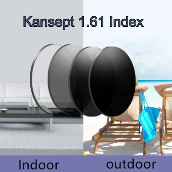 Kansept Aspheric Photochromic Progressive Myopic Lenses Lenses Kansept Lenses 1.61 Gray